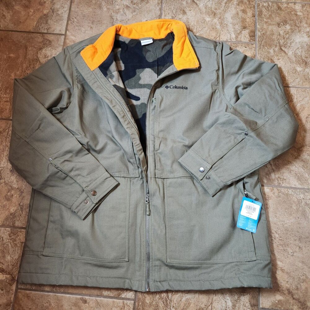 Columbia Loma Vista II Jacket Men’s 2X Stone Green Fleece‑Lined